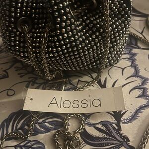 Alessi Black Studded Mini Bag